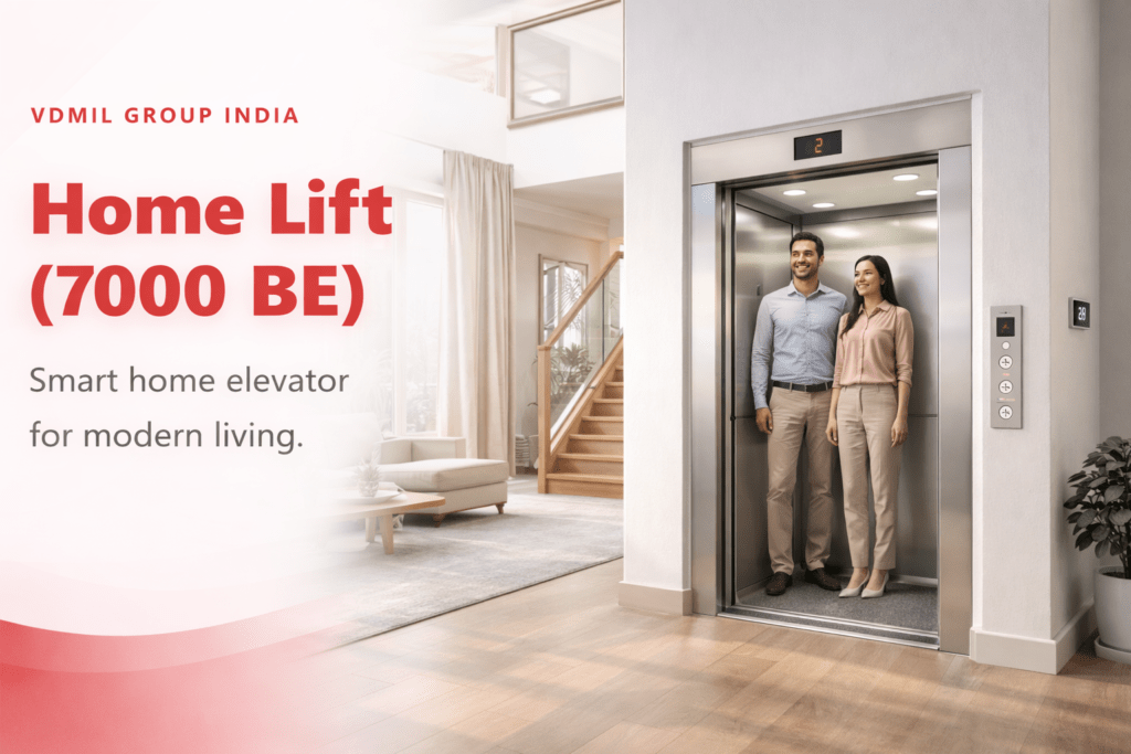 Home Lift 7000 BE by VDMIL Group India installed in a modern home for smart and compact residential mobility