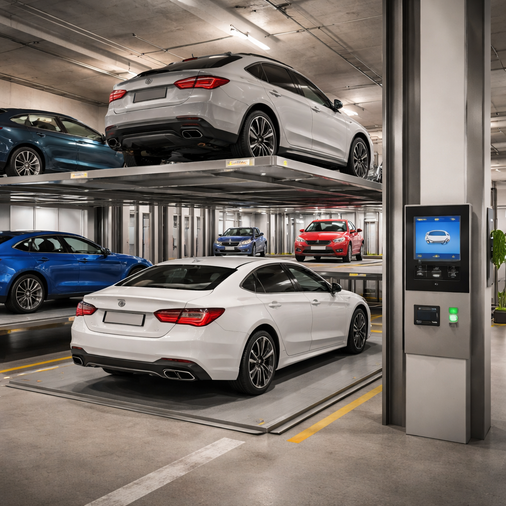 Automated smart parking system with multi-level car stacking for space optimization