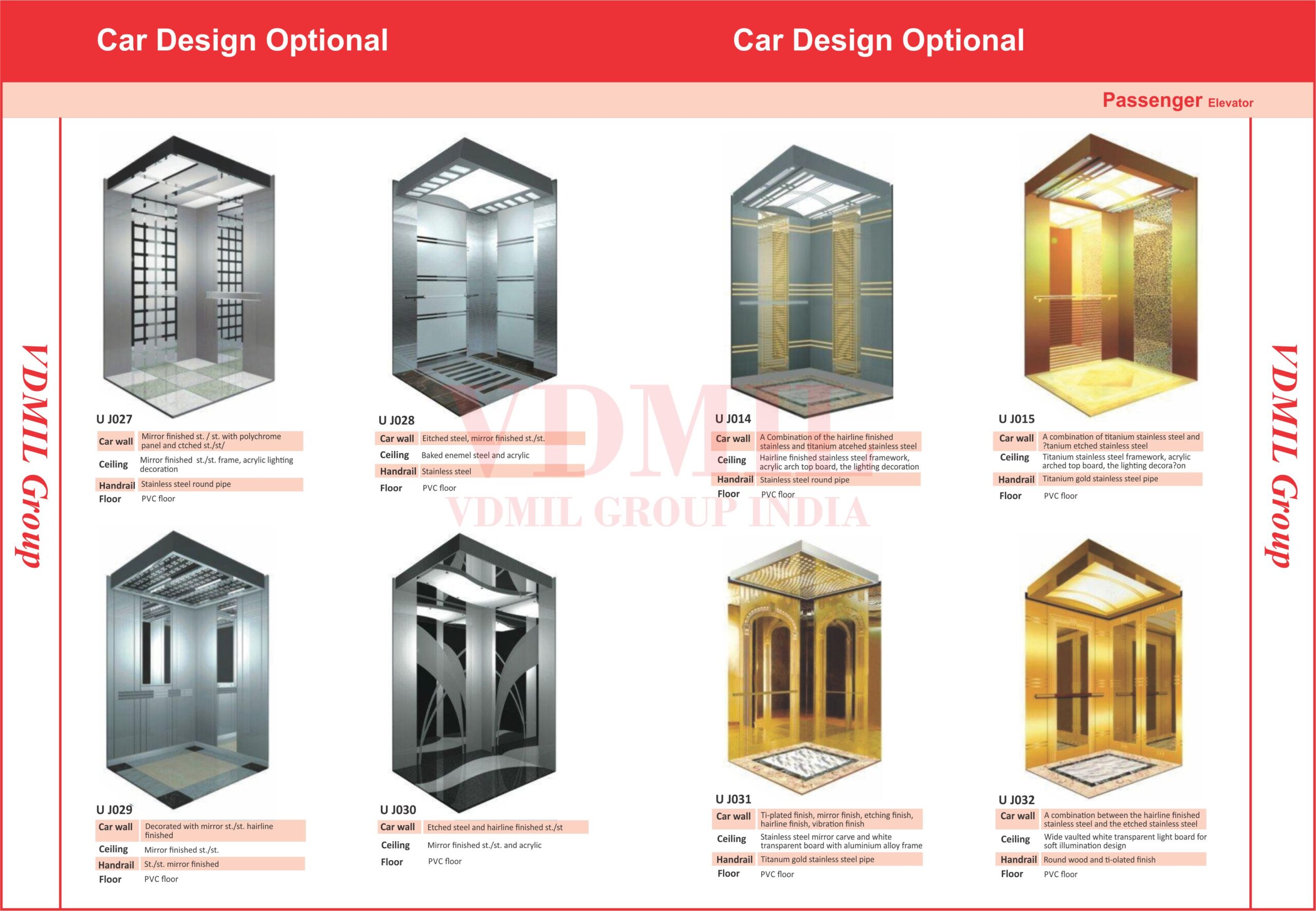 Modern Stainless Finish Lift Cabin