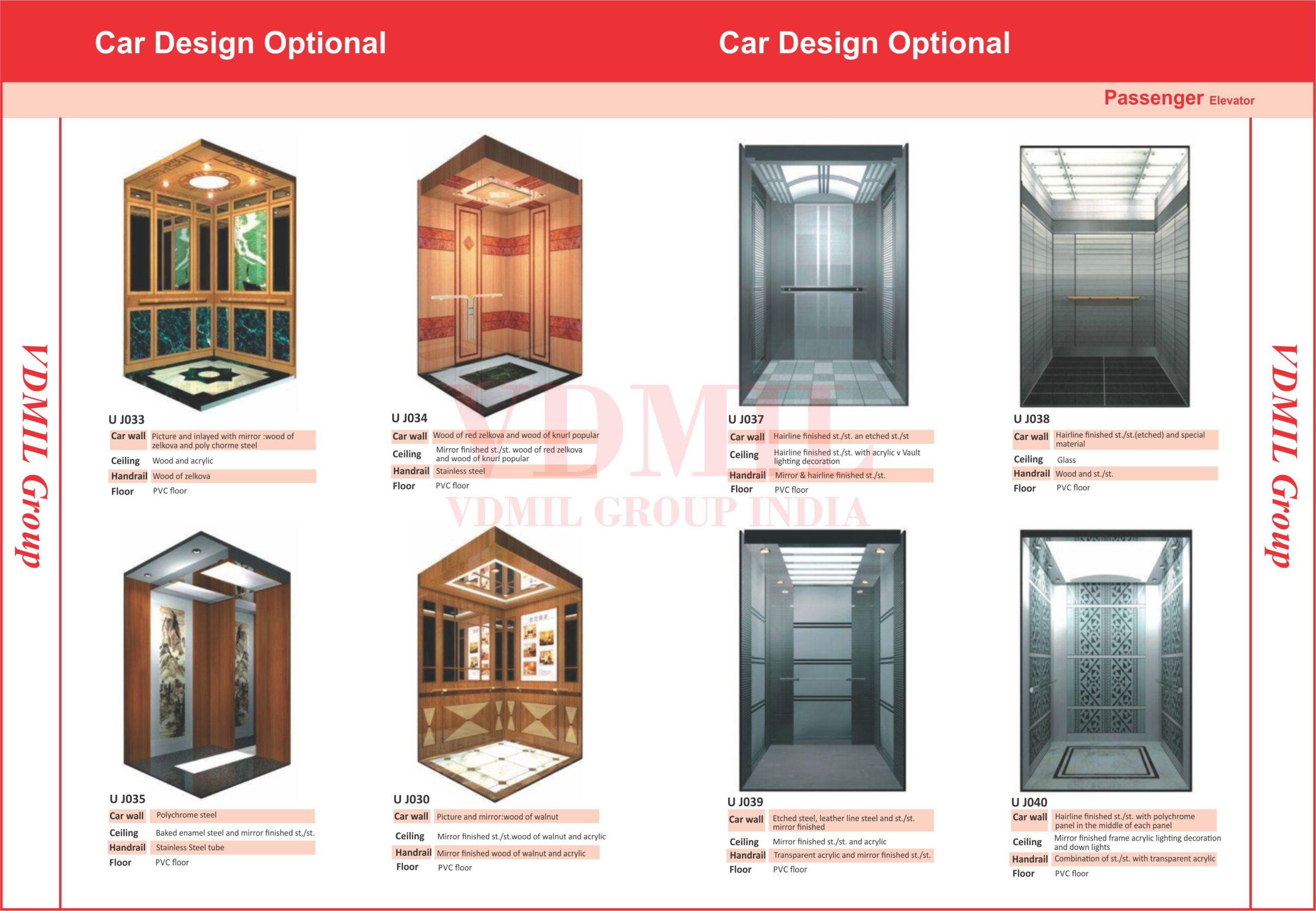 Decorative Premium Interior Lift Cabin